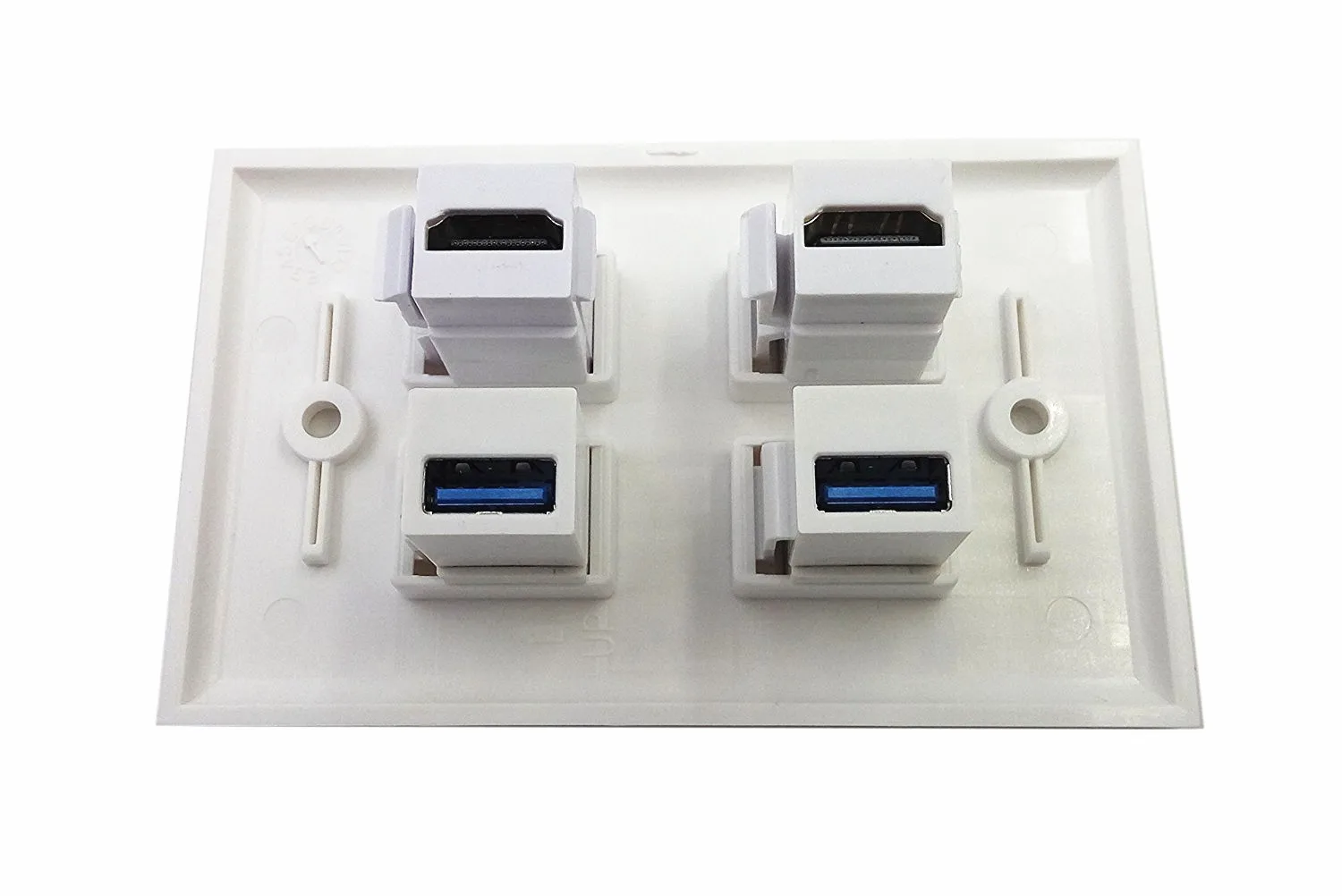 2 порта HDMI + USB3.0 Keystone Лицевая панель-белый | Компьютеры и офис
