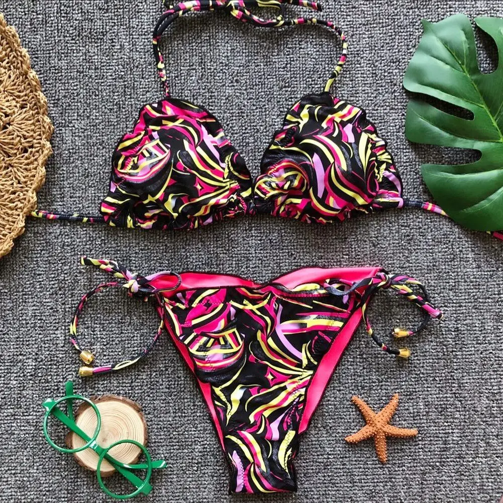 Купальник женский бикини с цветочным принтом|Купальники| |