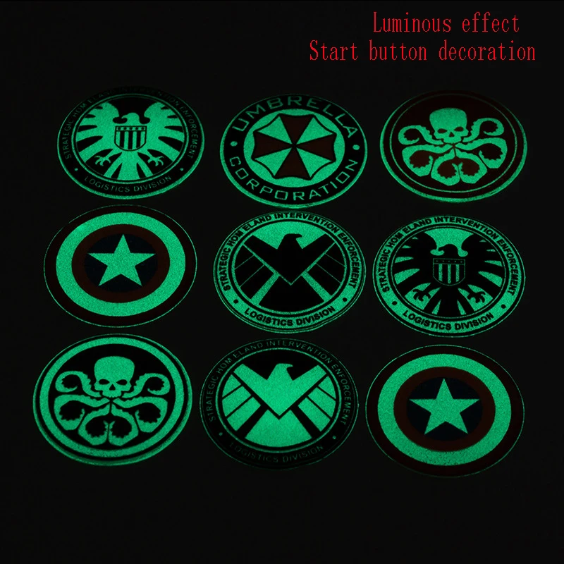 Алюминиевое украшение для автомобиля пусковая кнопка декоративная наклейка