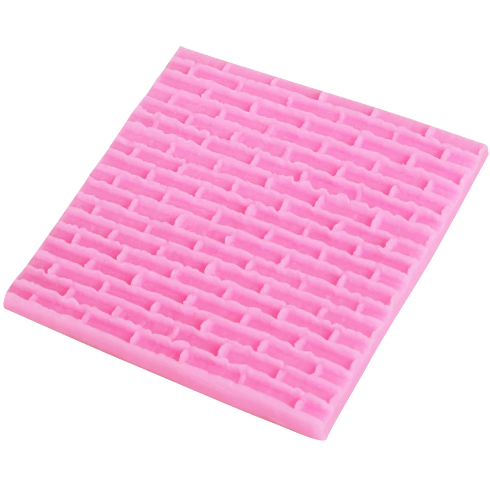 M2020 замок кирпичная стена текстура торт BorderSilicone Mold помадка шоколадная жвачка