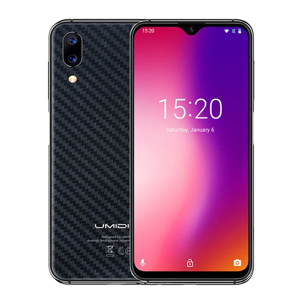 Black UMIDIGI One Max, глобальная версия, четыре ядра, 4 Гб, 128 ГБ, 6,3 дюйма, полный дисплей, двойная камера, NFC, беспроводное зарядное устройство, для лица, ID, смартфона - Цвет: Black