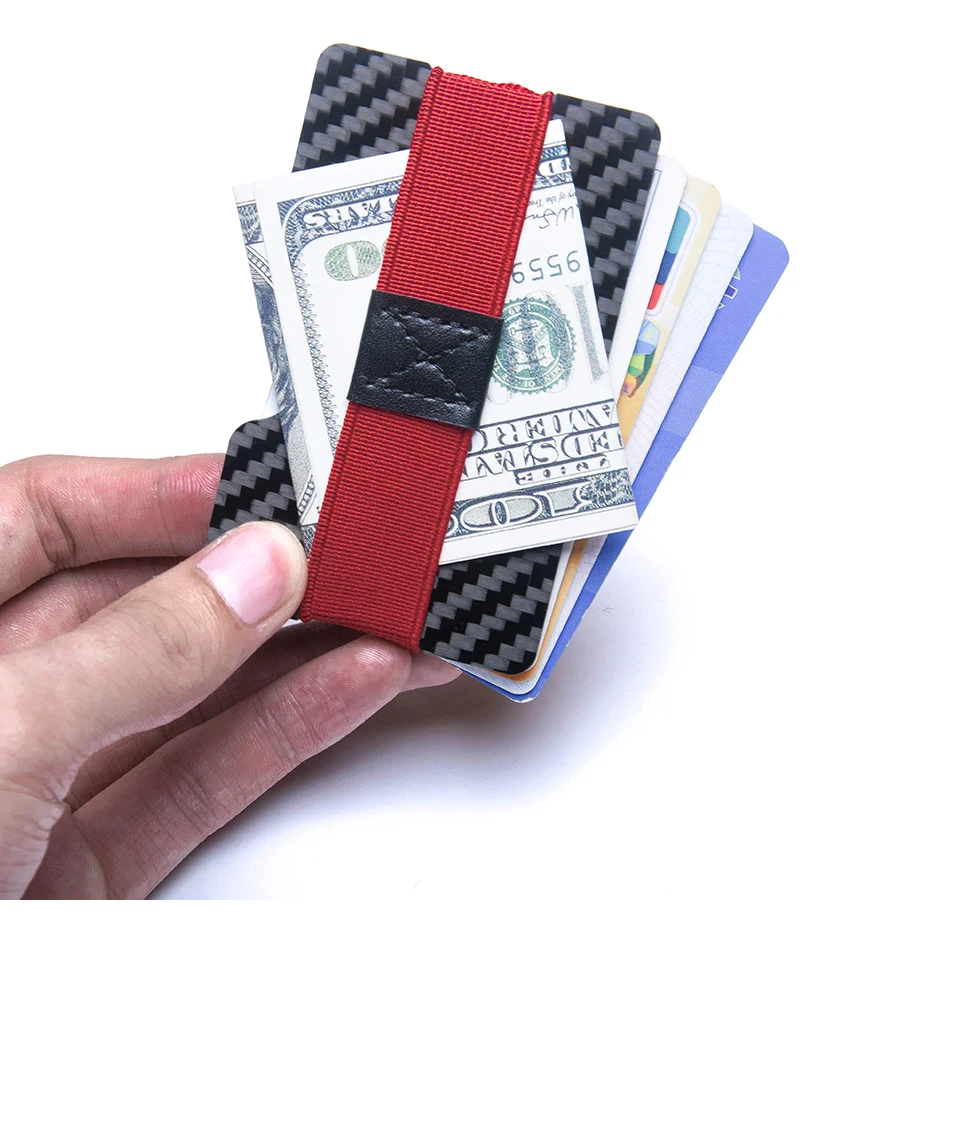 Углеродное волокно RFID Блокировка купюр зажим для денег держатель для кредитных карт тонкий кошельки для мужчин минималистичный простой маленький кошелек