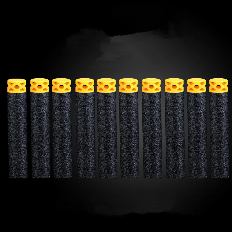 Black 200 шт, мягкие полые отверстия, 7,2 см, заправка, Дротика, пули для Nerf, пистолет, бластер, N-strike, элитные аксессуары, детский пистолет, игрушка - Цвет: Black