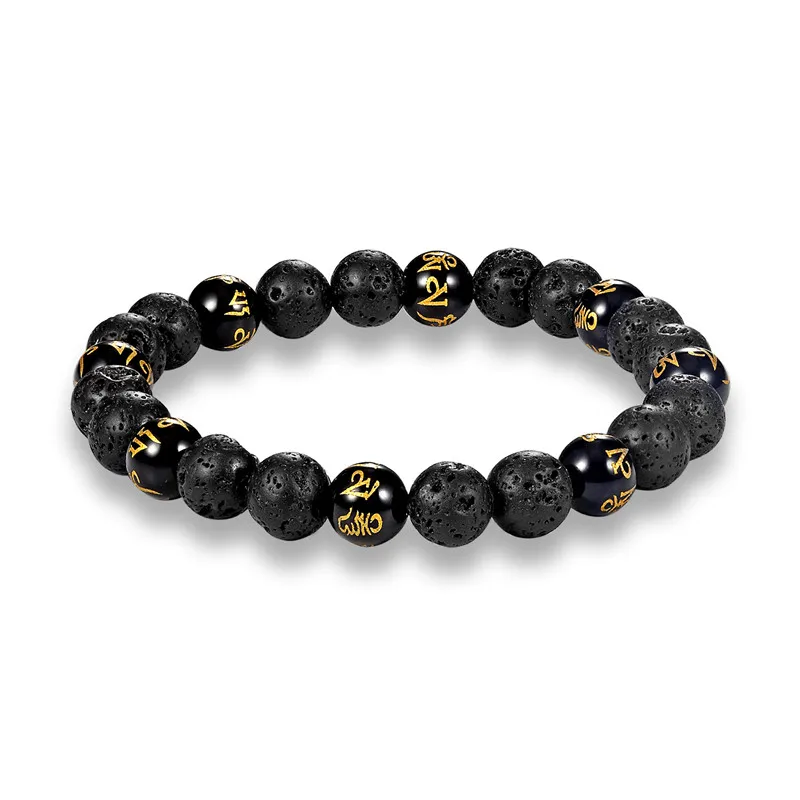 YIZIZAI новые золотые мужские браслеты с подвесками из натурального камня 8 мм