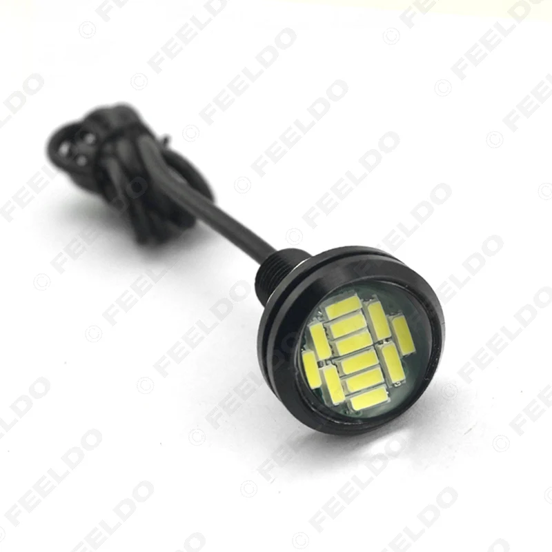 FEELDO 1 шт. белая 4 Вт 23 мм объектив ультра тонкий 3014 12SMD Автомобильный светодиодный
