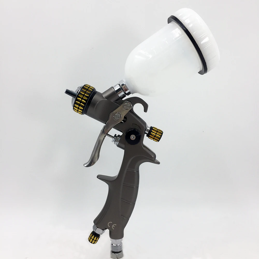 

SAT1216 Professional HVLP Spray Gun Nozzle 0.8/1.0mm Air Sprayer Paint Airbrush Mini Spray Gun for Car Face Painting