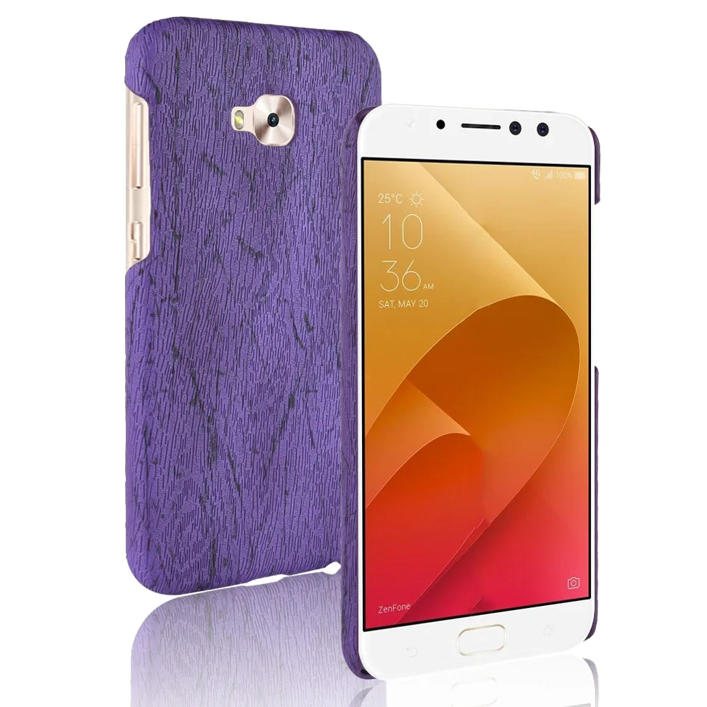 Zenfone 4 Selfie Pro ZD552KL Case Cover Wood grain PU Leather Protective Hard For Coque Asus phone cases Capa | Мобильные телефоны