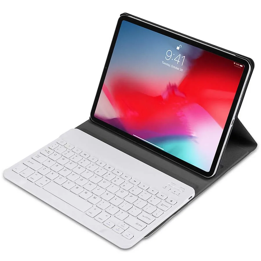 Bluetooth клавиатура для iPad Pro 11 дюймов «2 в 1» из искусственной кожи на магните Чехол Съемный Беспроводная клавиатура-Чехол