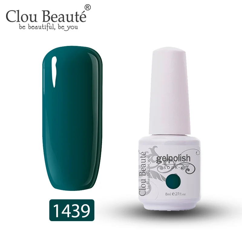 Clou Beaute Гель-лак Soak Off Hybrid UV Полупостоянный Гель-лак Esmalte Гель-лак 8 мл Подарочный набор Гель-лак для нейл-арта праймер - Цвет: 1439
