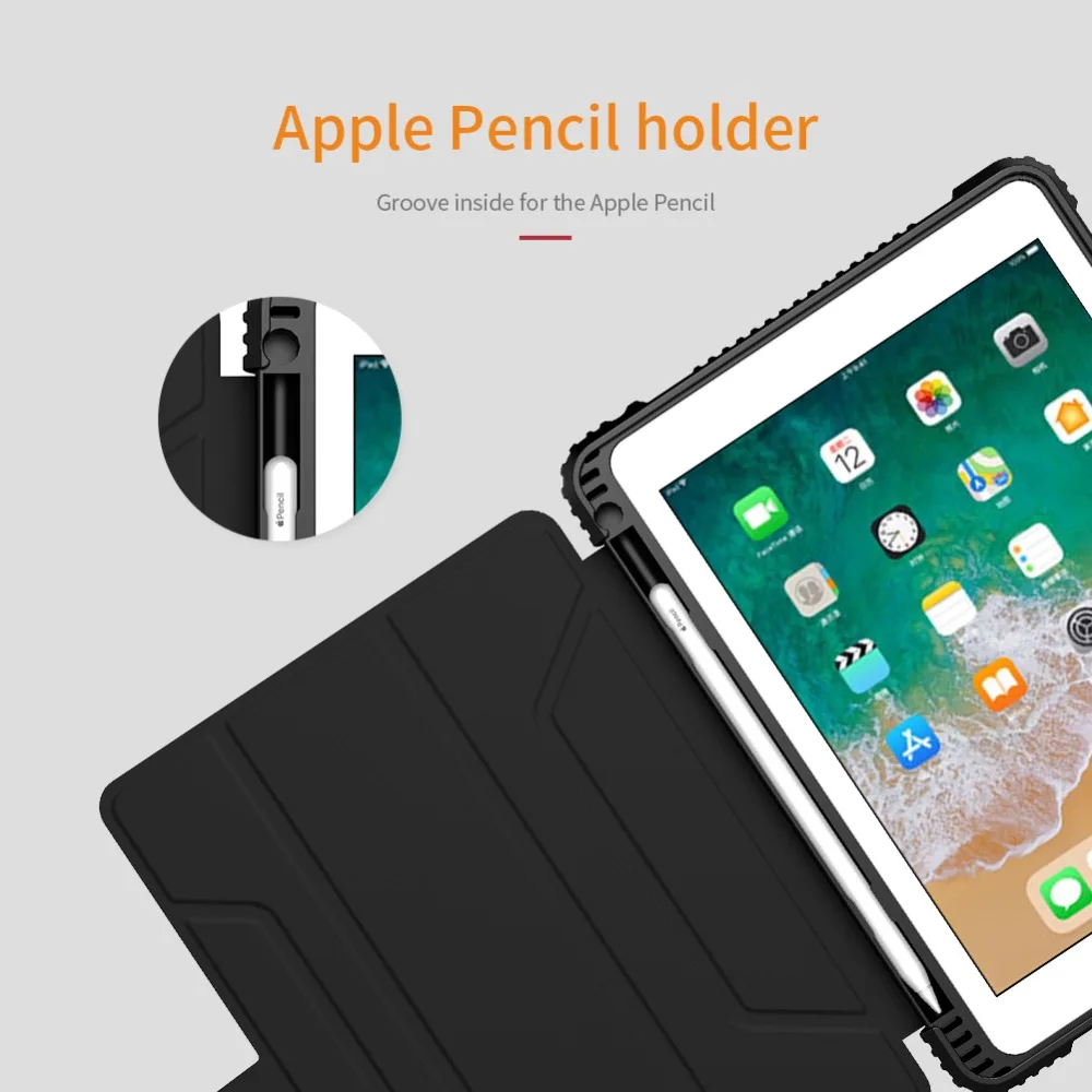 Чехол книжка Nillkin для Apple iPad 9 7 2018 кожаный чехол бампер с подставкой карандашом