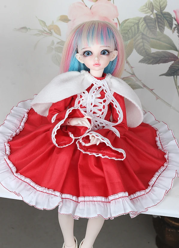 Аксессуары для кукол одежда 1/4 1/6 bjd Кукла sd кукла девочек красное рождественское