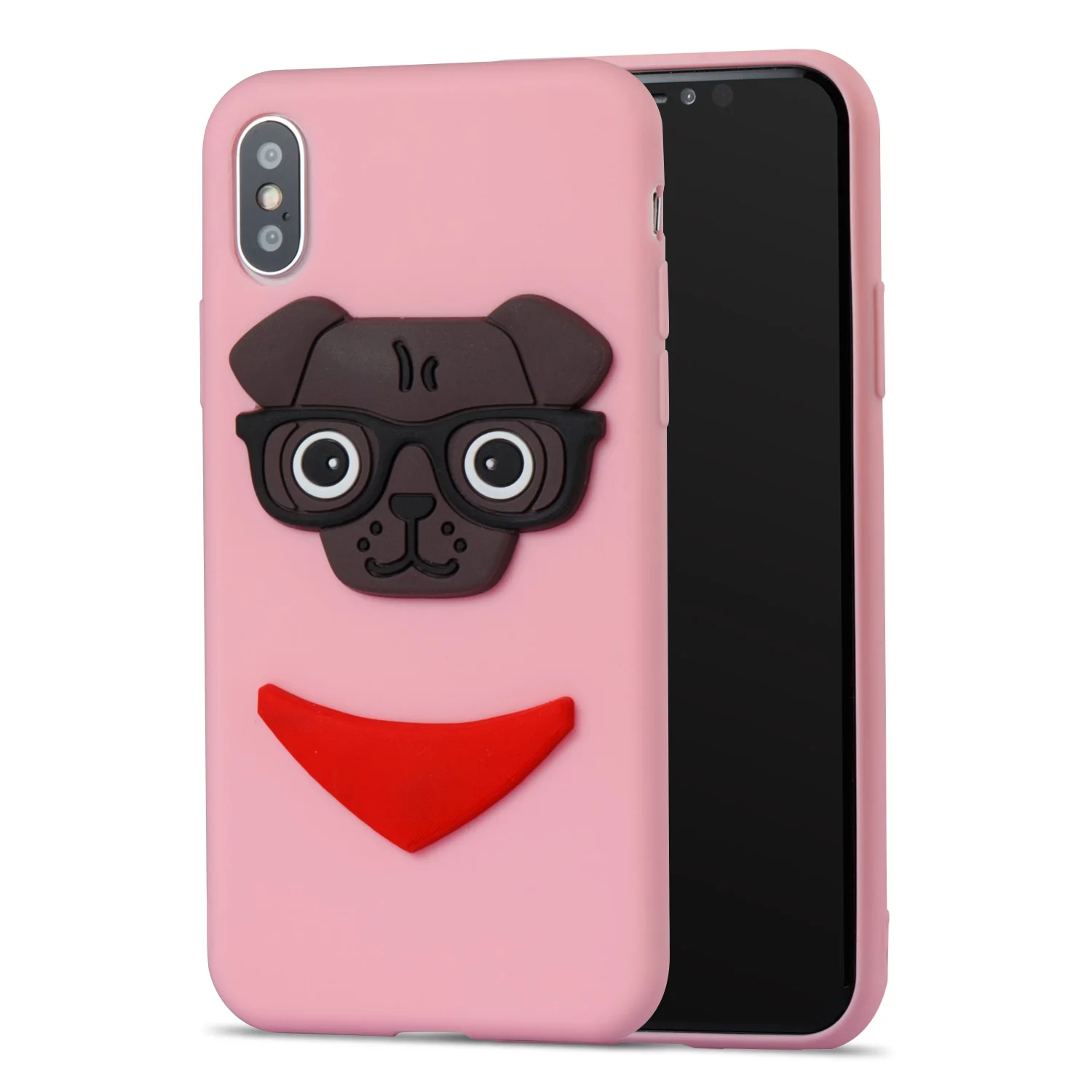 Для iphone 11 Pro Max X/XS XR 6 1 XS MAX 5 чехол 3D Мопс панда Медведь кукла игрушки мягкий для 8 7 6S
