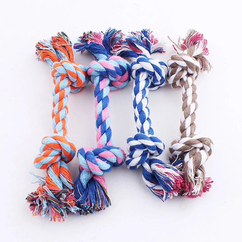 

Pet Dog Puppy Cotton Chew Knot Toy Durable Braided Bone Rope Chewing Training Toy Tool Pet Supplies
