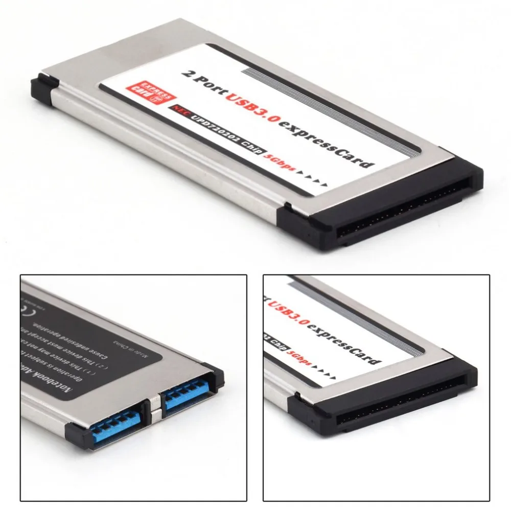 Высокоскоростная Экспресс карта Expresscard к USB 3 0 2 порта адаптер 34 мм экспресс