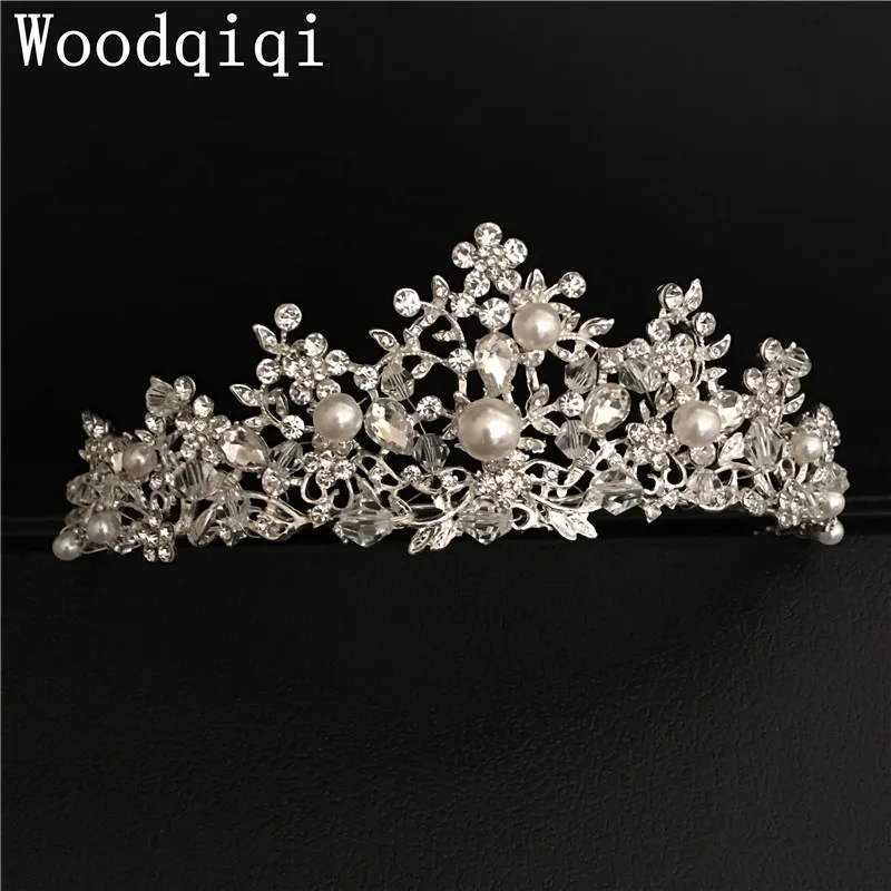 Ювелирные изделия Woodqiqi свадебные аксессуары Королевская корона металлическая