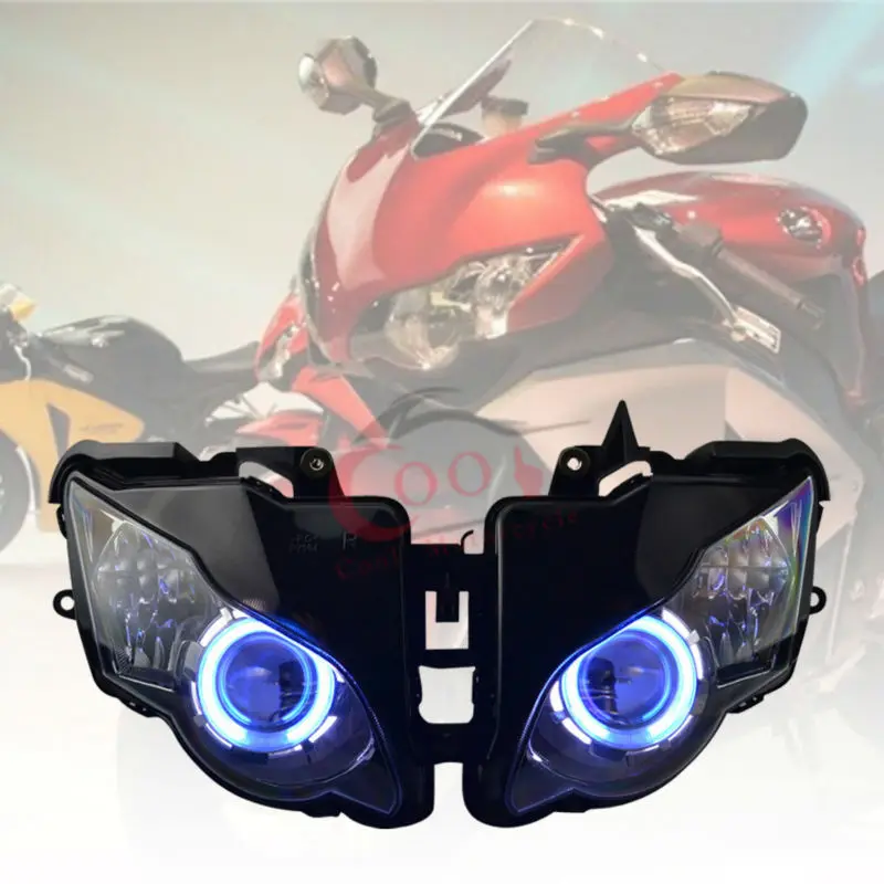 

Motorcycle Front Projector Headlight Assembly Angel Eye HID Head Lamp Fit For Honda CBR1000RR CBR1000 RR 2008-2011 09 10 ALL NEW