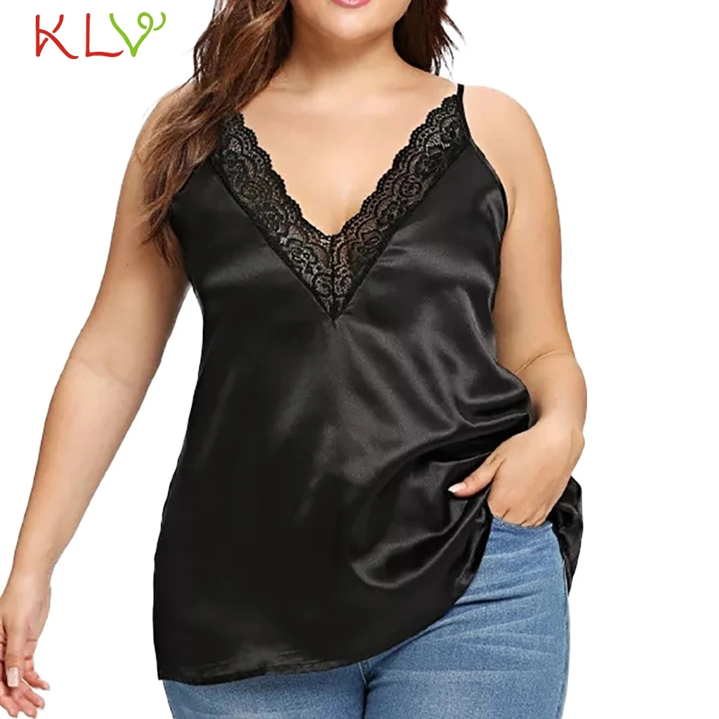 Женский короткий топ 5XL размера плюс Черная кружевная майка Летняя короткая