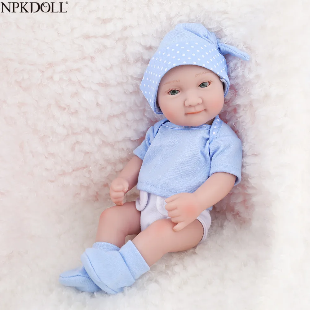 NPKDOLL 25 см 10 дюймов Мини полный корпус мягкие виниловые силиконовые куклы
