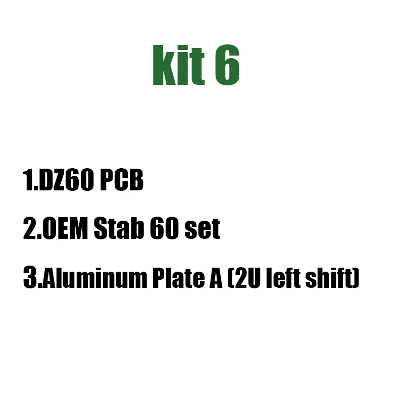 KIT 6 V3 DZ60 PCB 60% макет Mini usb/type-C интерфейс с RGB undergrow supprt стрелка ключ для пользовательской механической клавиатуры - Цвет: KIT 6