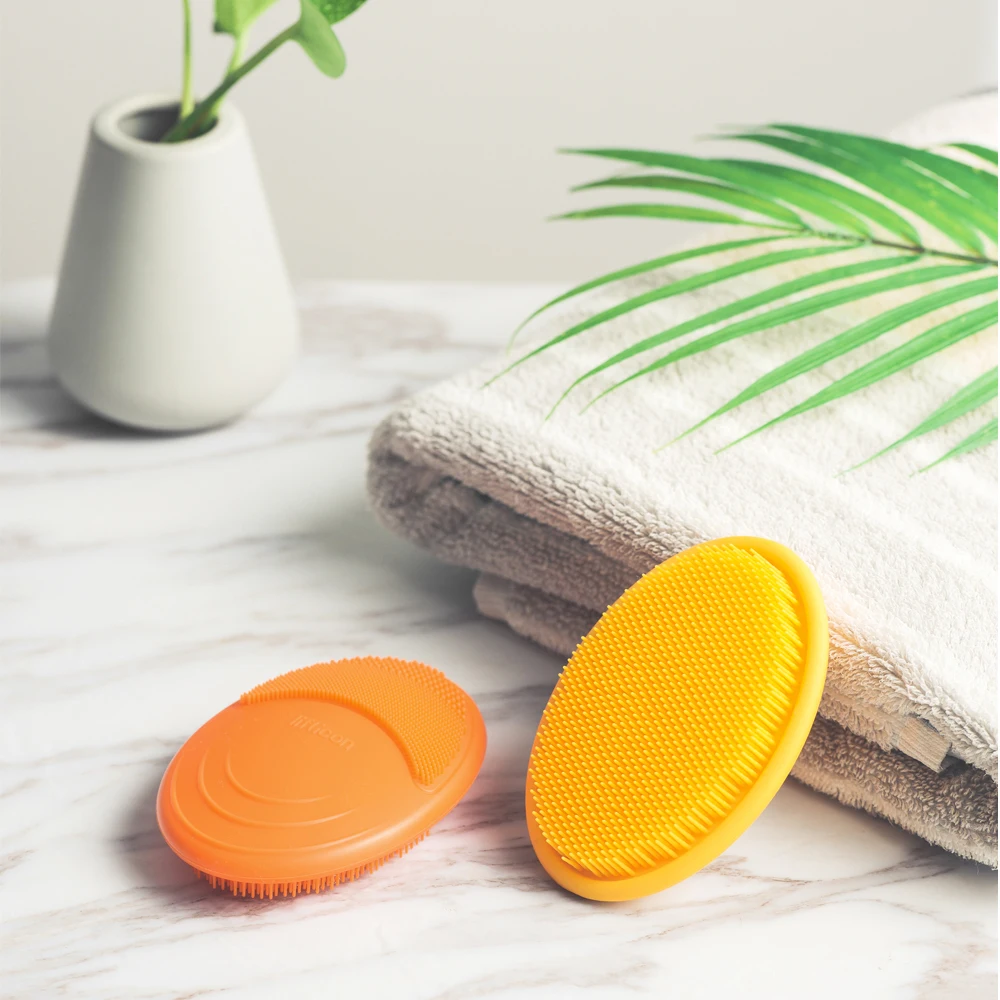 Liflicon Silicone Bath Shower Brush Face Body Gentle Scrub Skin Exfoliation Massage Nubs Improve SPA Scrubber | Дом и сад