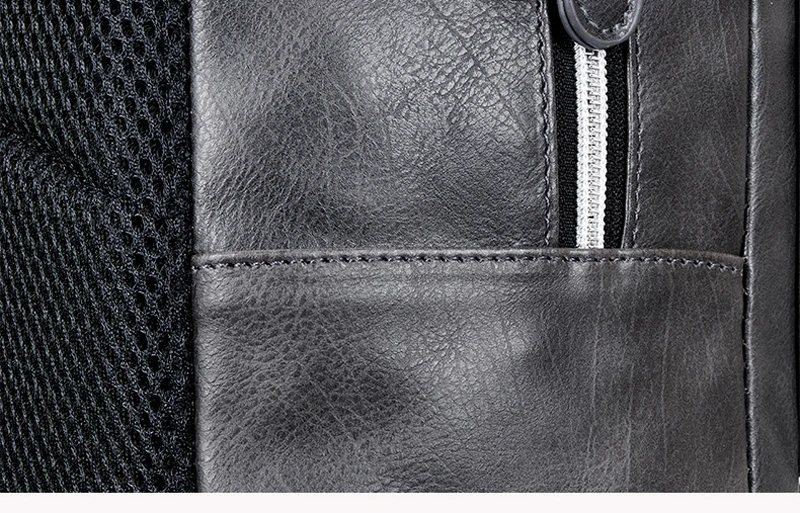 Мужской рюкзак из искусственной кожи, Винтажный Мужской черный рюкзак, школьный рюкзак для мальчиков, сумки через плечо, модные Mochilas, деловые, повседневные