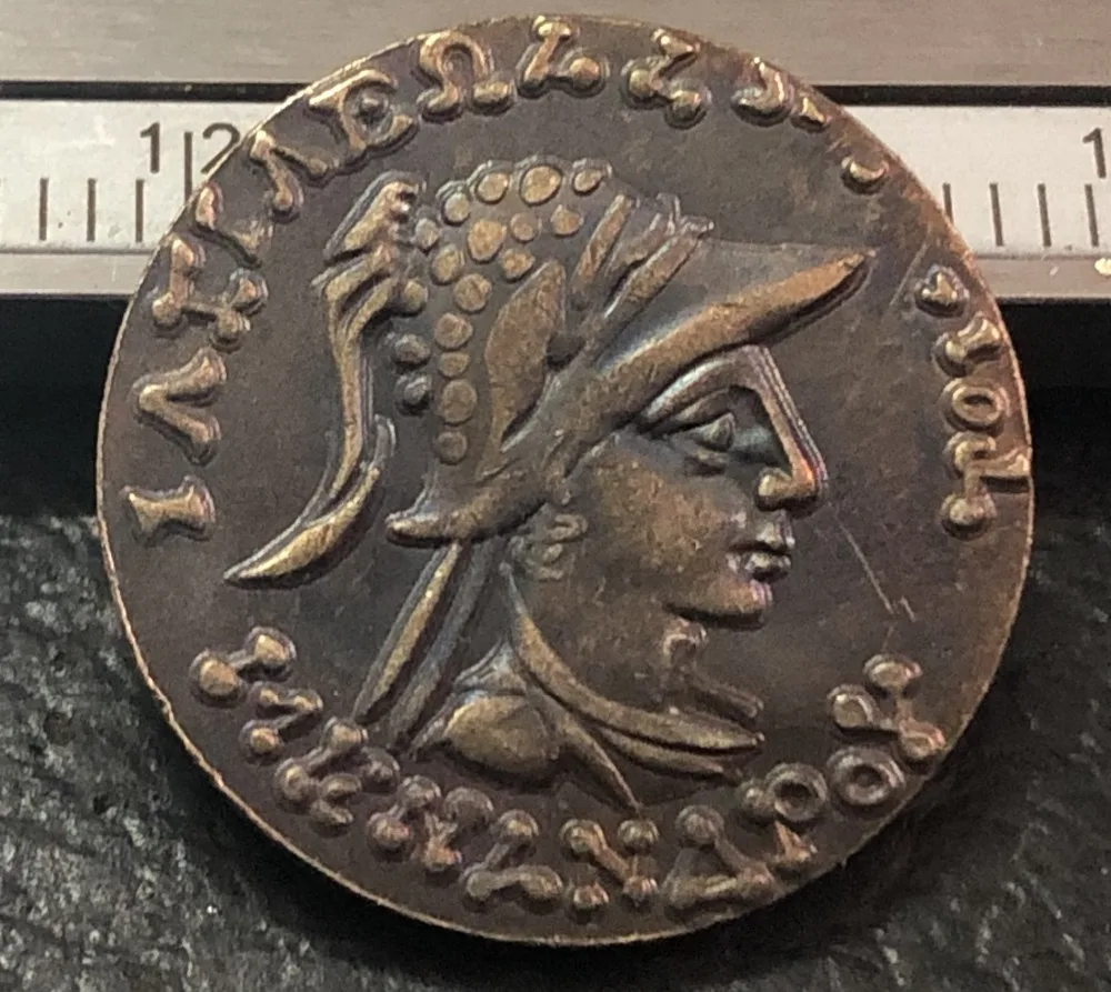 160BC 145BC многолетний индийский (древний) (индо греческий) Drachm Menander копия