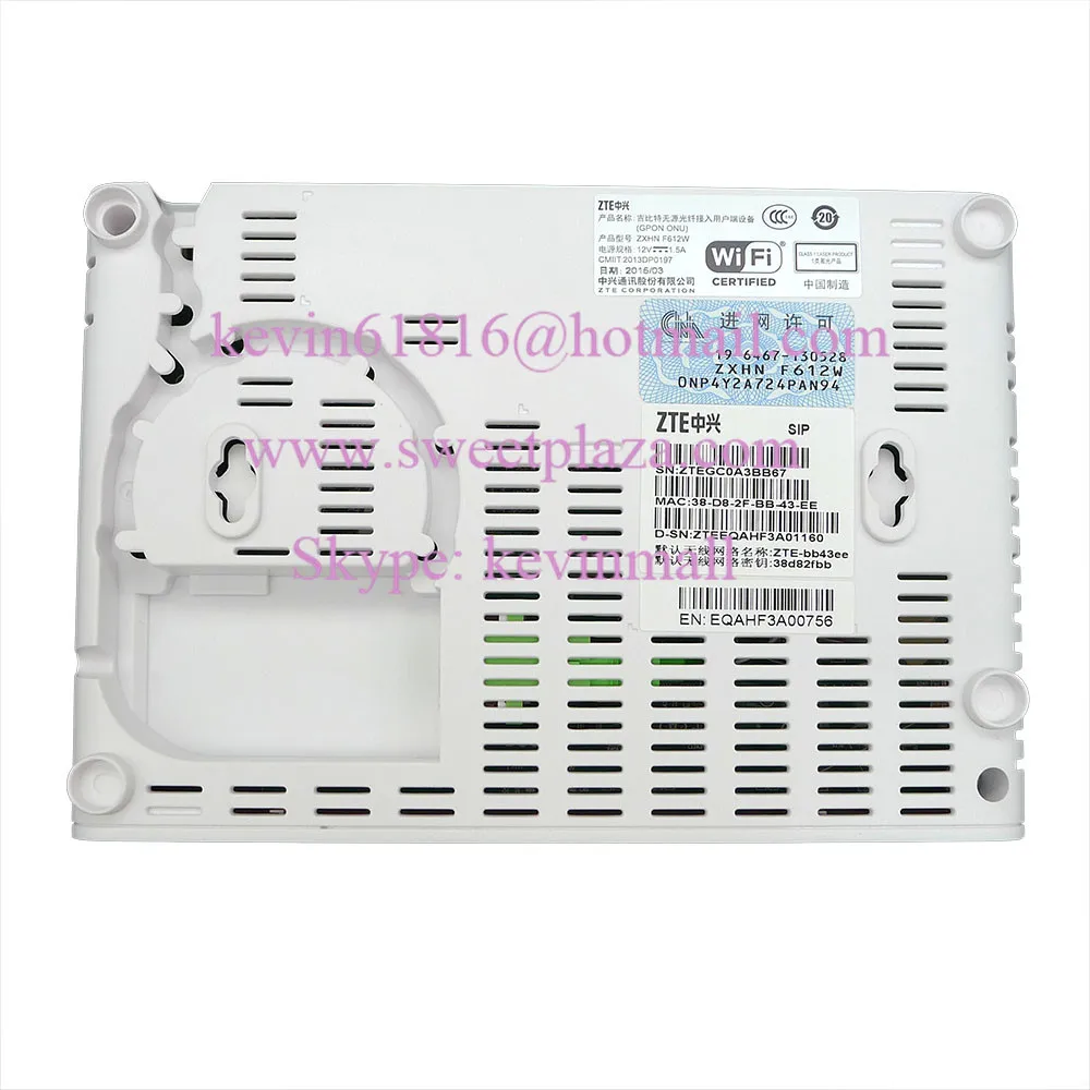 ZTE GPON ОНУ zxhn f612w SC/apc с 2 портами Ethernet + 1 Голосовой порт WiFi маршрутизатор | Мобильные