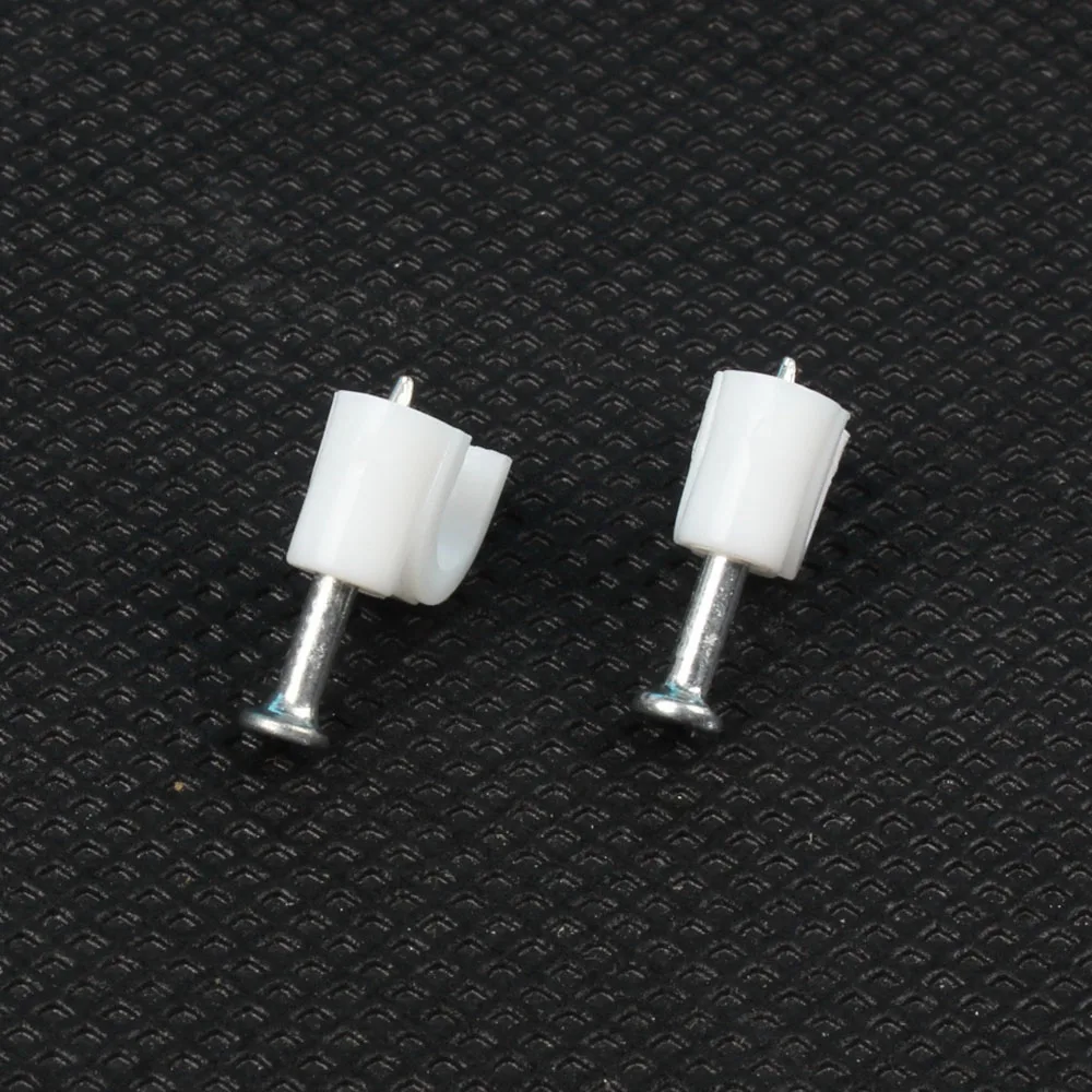 Круглые зажимы для кабеля 5 мм 100 шт./пакет белые круглые Y5|nail wire clips|cable clip5mm cable clips |