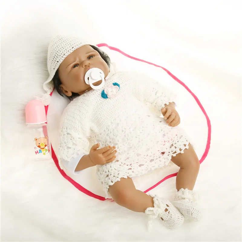 SanyDoll 22 дюйма 55 см силиконовые куклы для новорожденных Реалистичная кукла детей