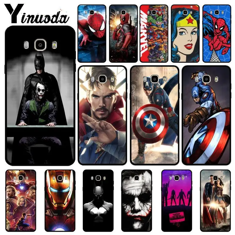 Yinuoda Marvel Мстители Герои мягкий силиконовый черный чехол для телефона Samsung Galaxy j6plus
