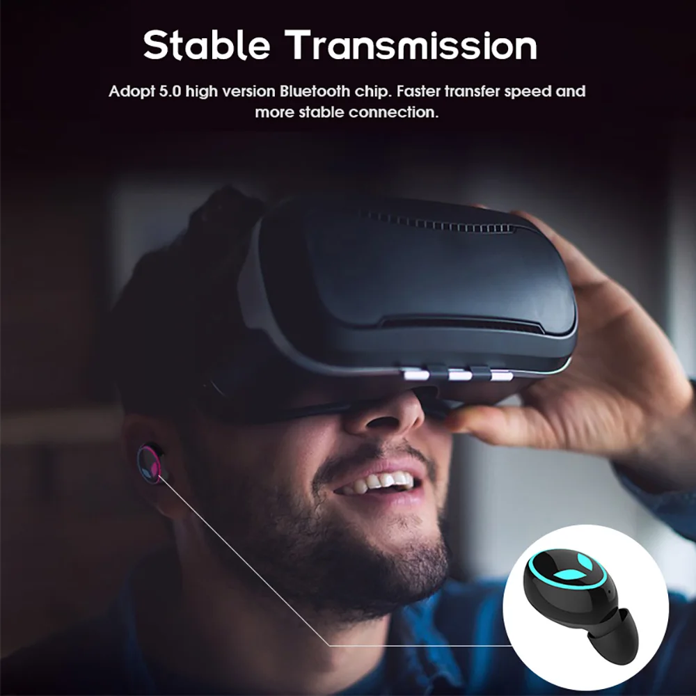 Bluetooth наушники 5 0 E8 TWS Беспроводные Наушники Hi Fi 6D стерео Handsfree управление
