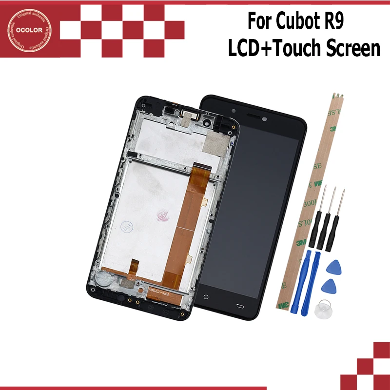 Ocolor для Cubot R9 ЖК-дисплей Дисплей и Сенсорный экран + рамка 5 0 дюймов мобильные