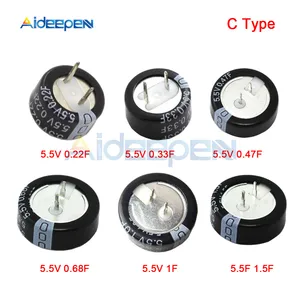 Конденсатор Фарад 5,5 В, 5 шт.лот, 5,5 F, f, 1f, f, Суперконденсатор типа C