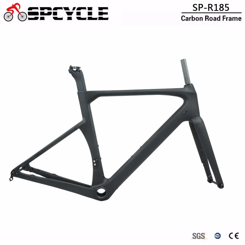 Новые дисковые тормоза, дорожная углеродная рамка велосипеда, Spcycle, полностью углеродное волокно, рамы для шоссейных дисков BB386 50/53/56/59 см
