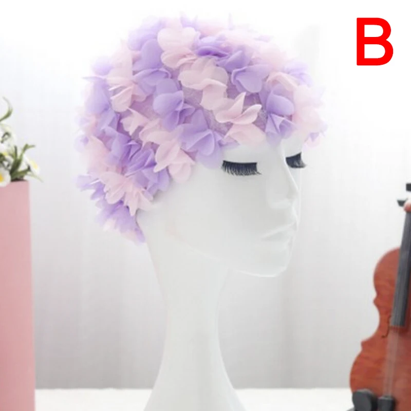 Hot 2019 Women Petal Swim Hat Flowers Design Bath Cap Ladies Swimming Pool | Спорт и развлечения