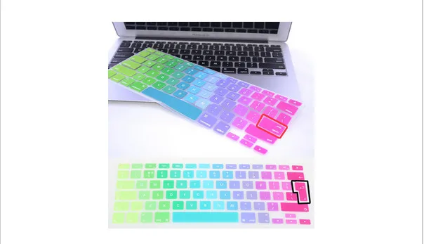 Силиконовый чехол с клавиатурой для macbook air pro retina 13 15 17 rainbow Protector | Компьютеры и