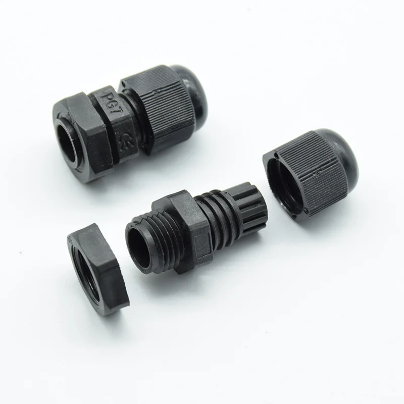 10 шт. IP68 черный PG7 PG9 PG11 PG13.5 PG16 для 3 6.5mm 14mm проводной кабель CE водонепроницаемый