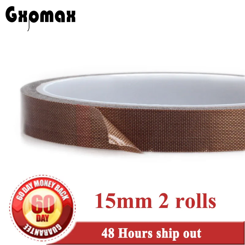 

wholesale 2Roll 15mm*10 meters *0.13mm PTFE High Temperature Withstand Insulation Adhesive Tape, Hot Sealding Mat