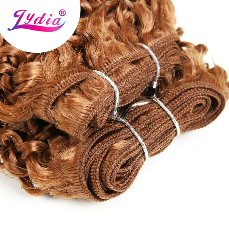 Lydia для женщин синтетические вьющиеся волосы наращивания новая волна воды 10