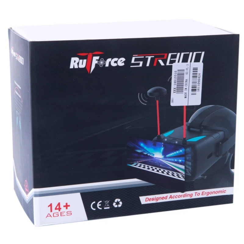 

Rutforce Str800 5.8G 40 Channel Diversity Double Receive Glasses FPV Goggles 800 x 480px Display Raceband Built-in DVR