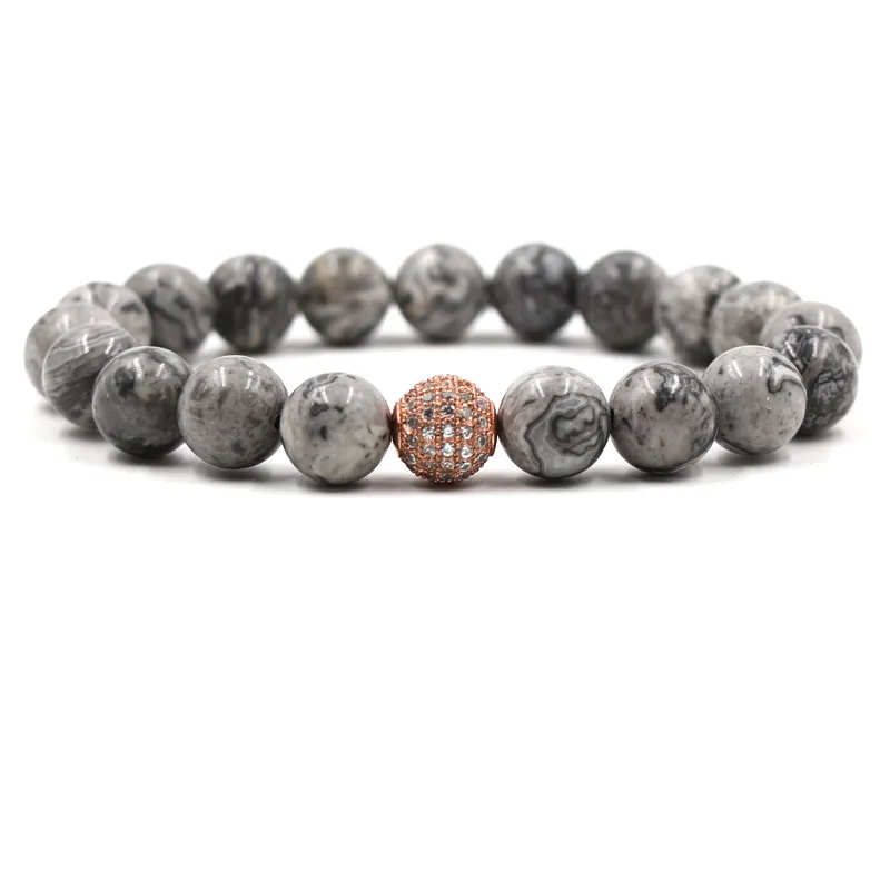 Браслет с круглыми бусинами и мантрой 10 мм|Плетеные браслеты| |