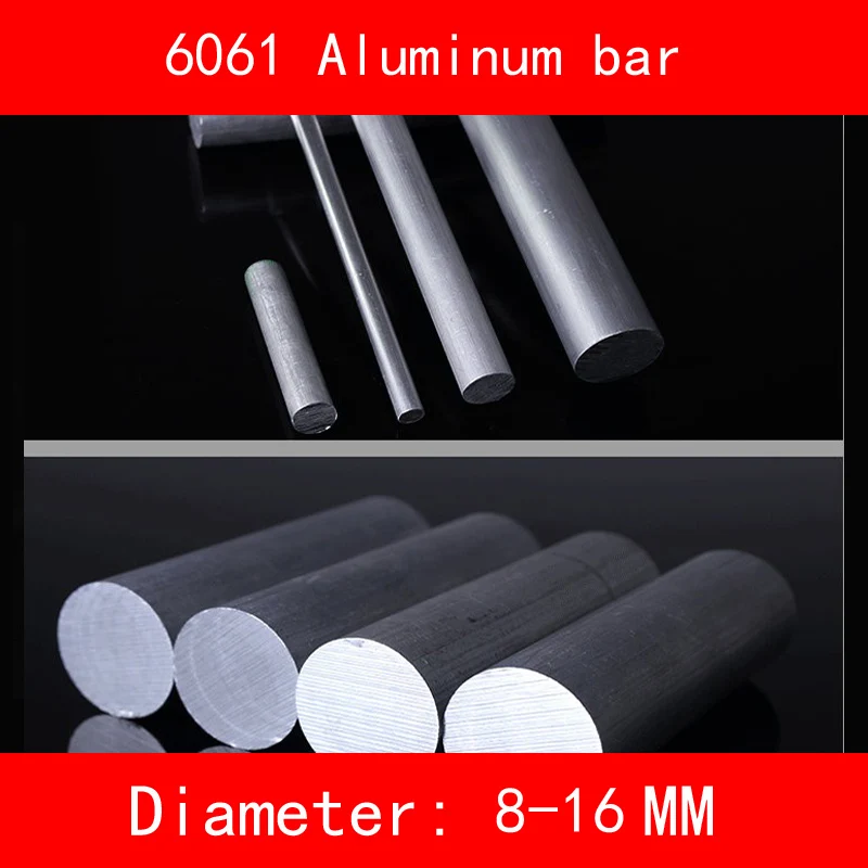 Купи Diameter 10mm 14mm 18mm length 300mm Aluminum 6061 Round Bar Aluminium Strong Hardness Rod for Industry or DIY за 646 рублей в магазине AliExpress