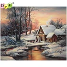 DPF DIY Снежный дом 5D настенная живопись ремесла Алмазная мозаика набор квадратная Алмазная картина вышивка крестиком домашний декор Алмазная вышивка