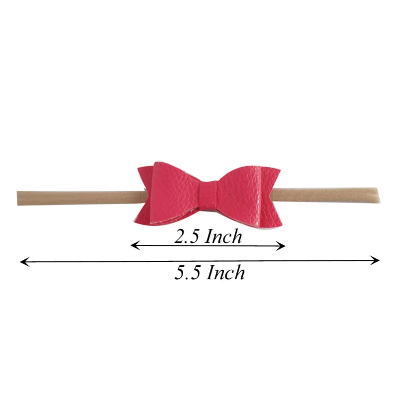 1 шт. детские кожаные повязки на голову милые Однотонные резинки для волос с