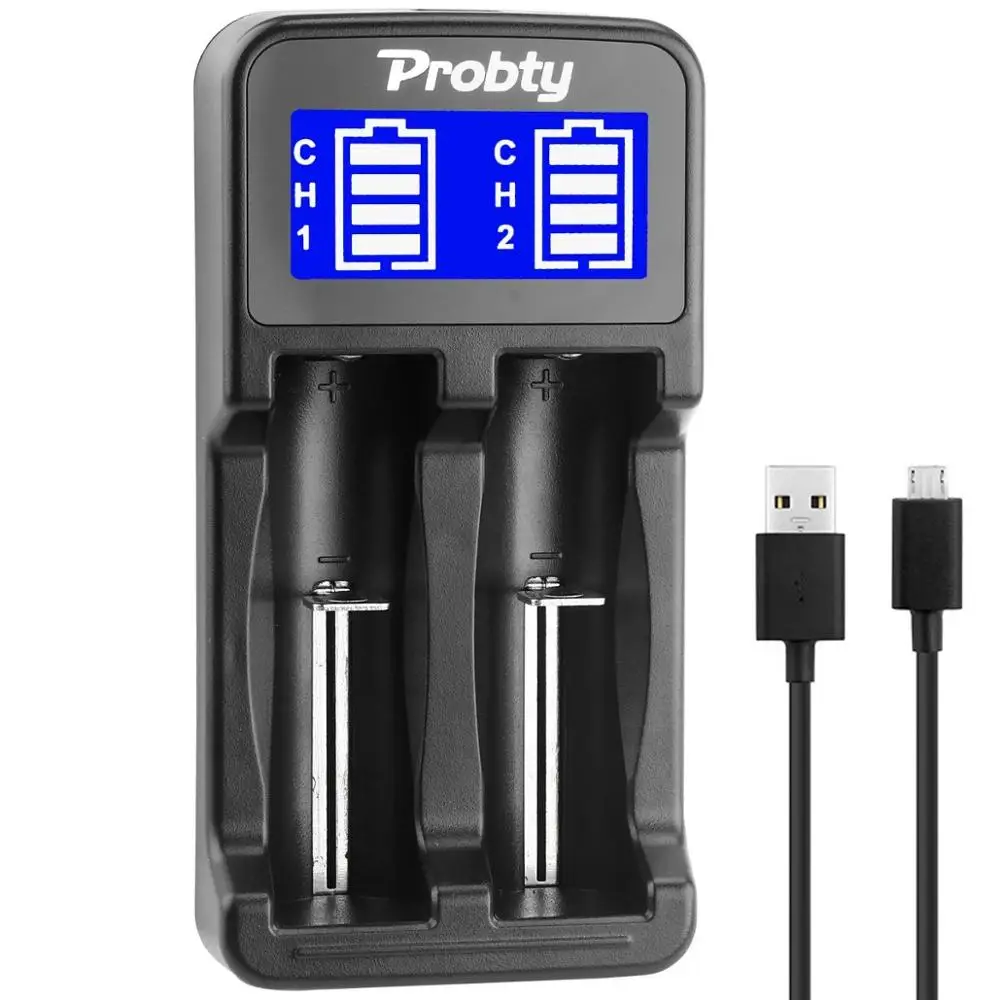 18650 2 канальное зарядное устройство с ЖК дисплеем интеллектуальное USB 18490 18350 17670