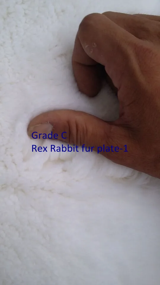 Высококачественная белая меховая тарелка с головой кролика рекс черным