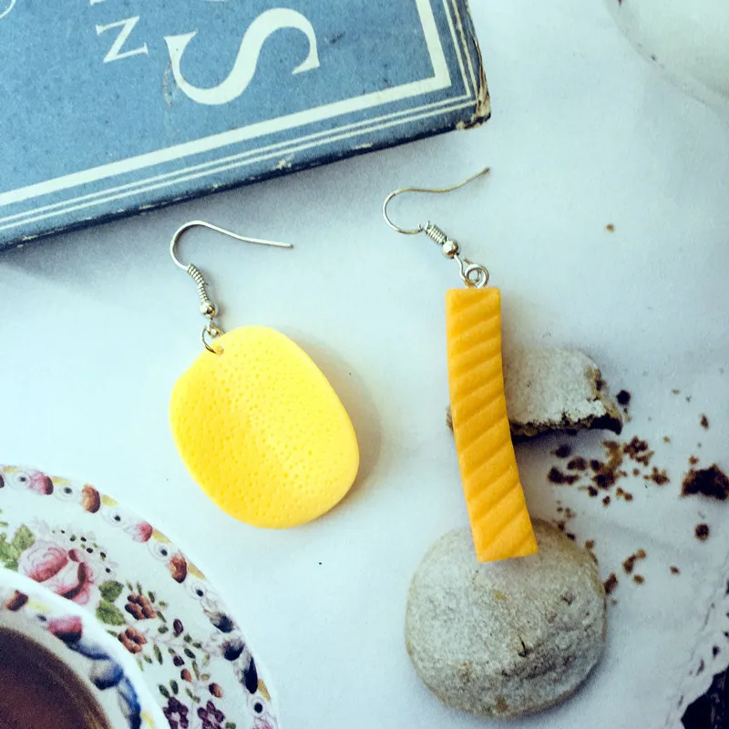 Новое поступление висячие серьги для женщин и девушек с изображением еды