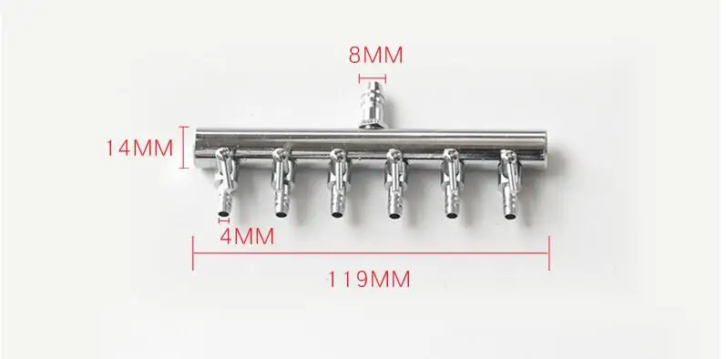 Распределитель воздушного потока из нержавеющей стали для аквариума trachea