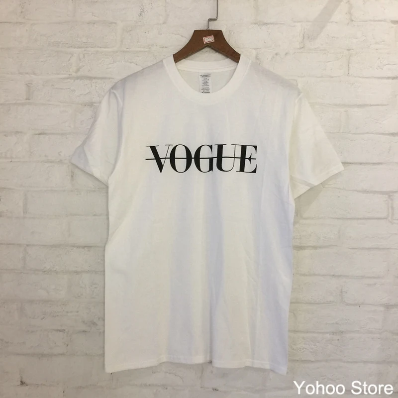 2018SS VOGUE Oversize Улица Популярные Хлопок Повседневное Для мужчин женщин футболка хип
