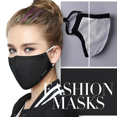 Woman-black Анти PM2.5 Тканевая маска для лица корейский стиль маска на рот против пыли рот маска Активированный уголь фильтр рот Муфельная маска - Цвет: Woman-black